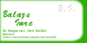 balazs imre business card